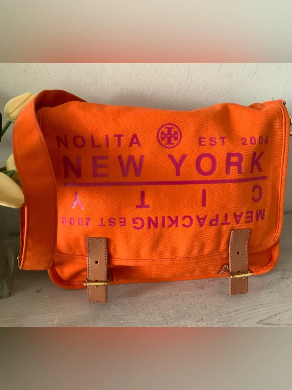 TORY BURCH VINTAGE NOLITA MESSENGER CROSSBODY BAG